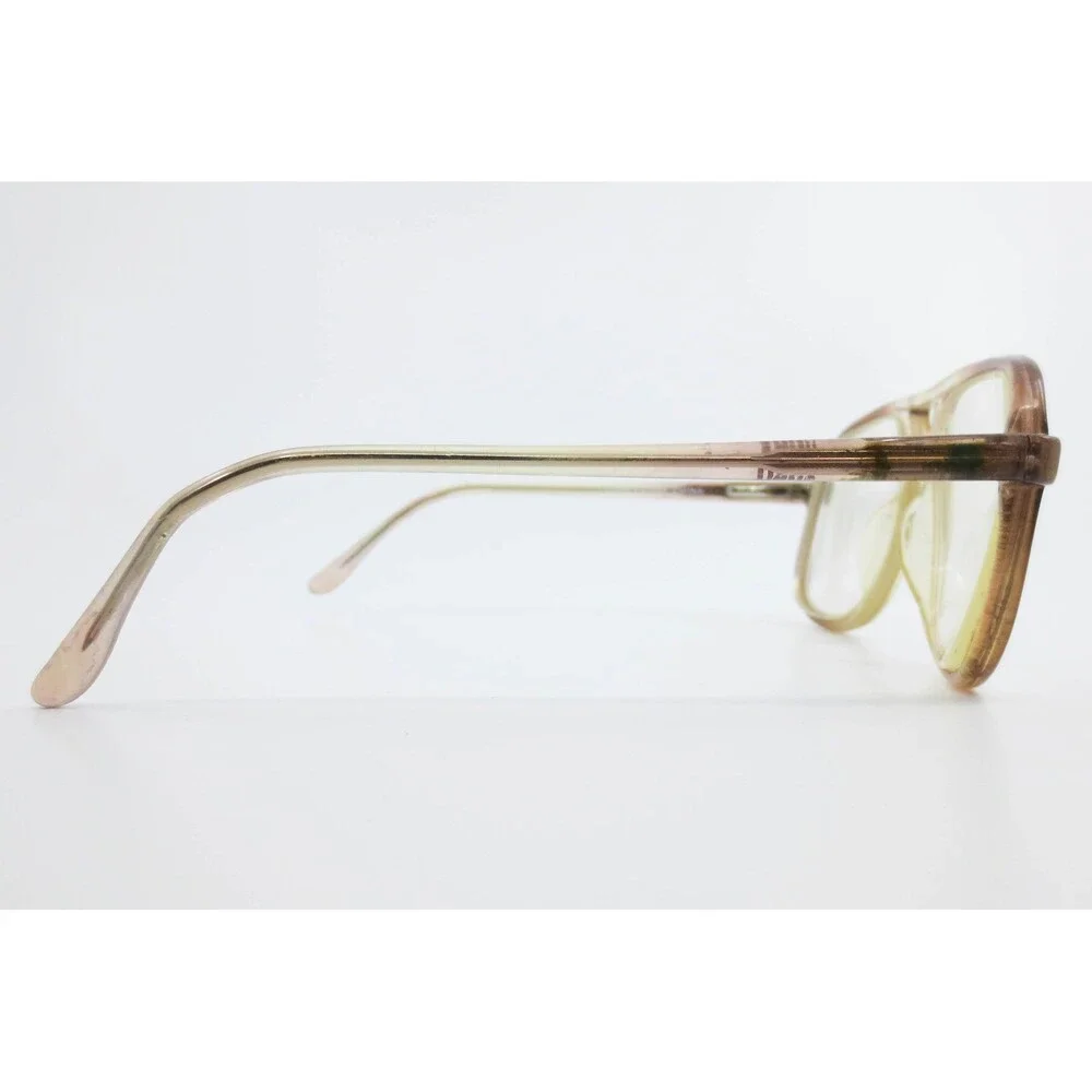 NBA by Crest Vintage Aviator Eyeglasses Gradient Amber Rose Double Bridge 140mm
